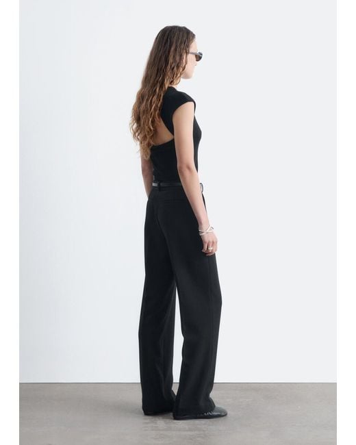 & Other Stories White Tailored Press Crease Trousers