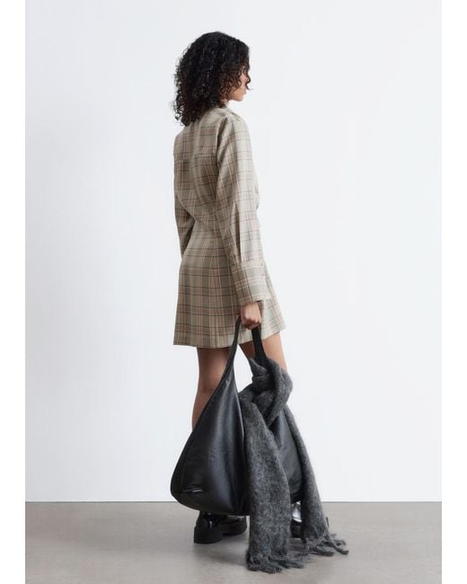 & Other Stories White Wrap Shirt Mini Dress