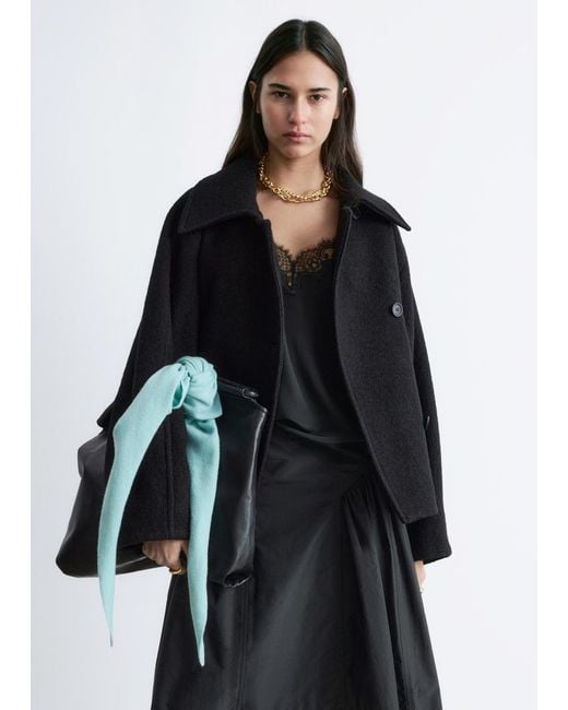& Other Stories White Oversized Wool Jacket
