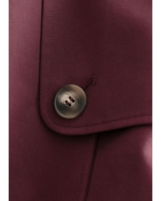 & Other Stories Red Short Trench Coat