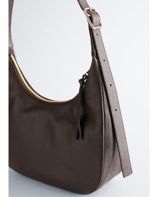 & Other Stories White Crescent Crossbody Bag