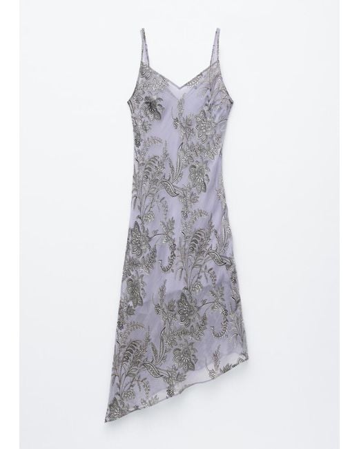 & Other Stories White Floral Strap Midi Dress