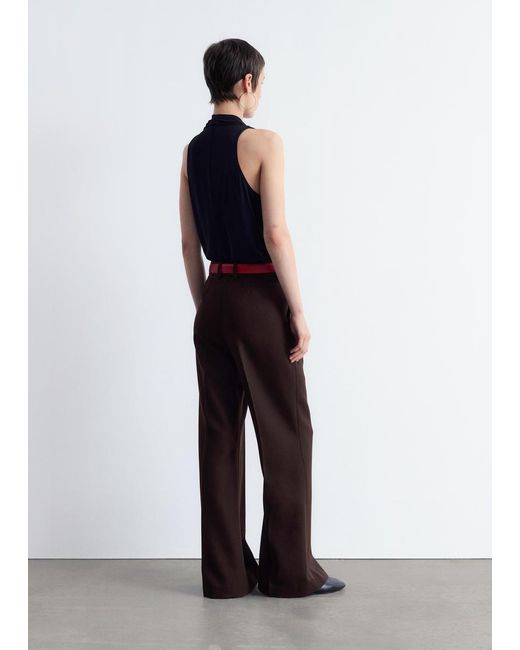 & Other Stories Black Draped Top