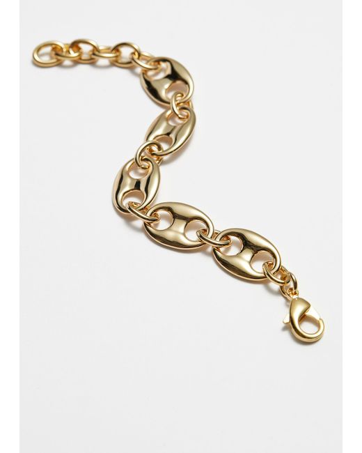 & Other Stories White Sculptural Chain Bracelet