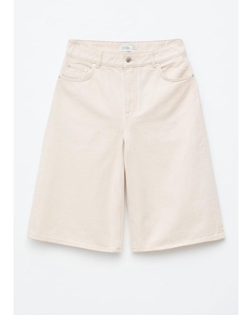 & Other Stories Natural Denim Knee-Length Shorts