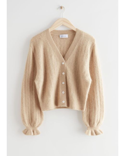 ruffle knit cardigan
