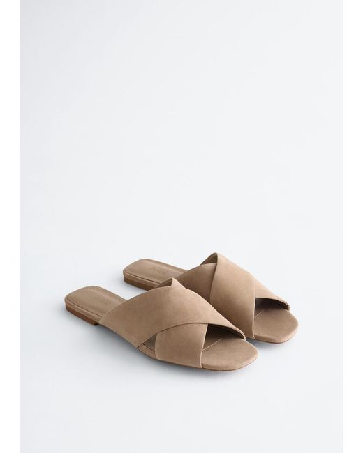 & Other Stories Natural Crossover Sandals