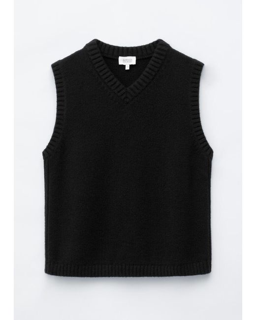 & Other Stories Blue Wool-Cotton Knitted Vest
