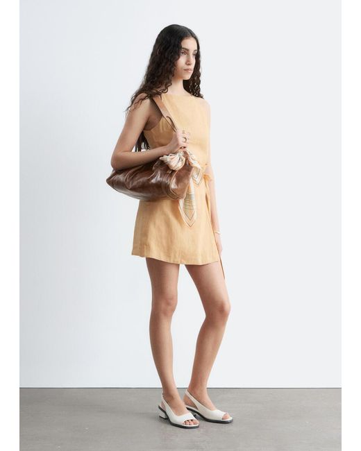 & Other Stories White Linen Mini Dress