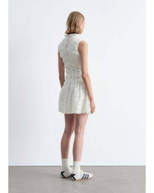 & Other Stories White Smock Mini Dress
