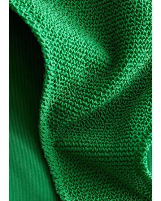 & Other Stories Green Textured Bikini Briefs