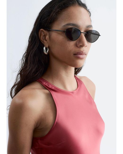 & Other Stories Multicolor Fluted Hoop Earrings