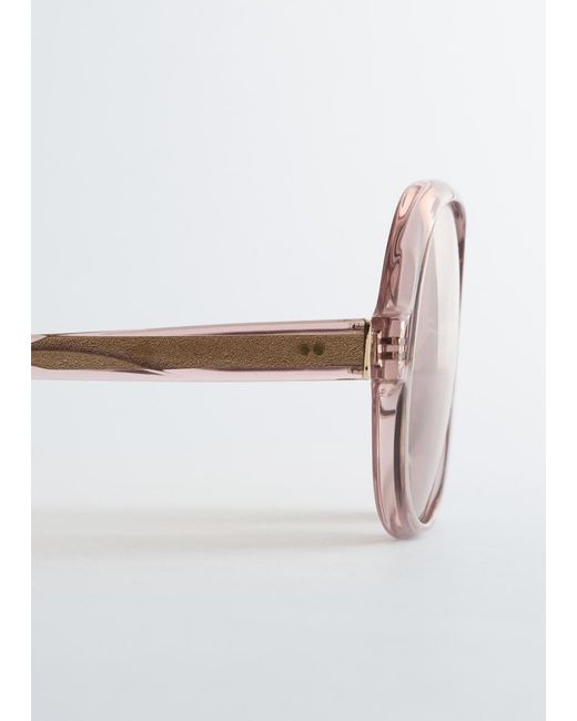 & Other Stories White Square-Frame Sunglasses