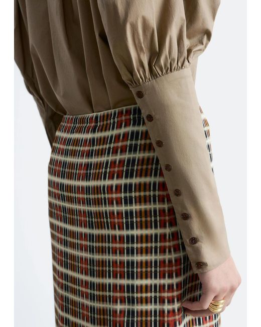 & Other Stories Natural Puff-Sleeve Blouse