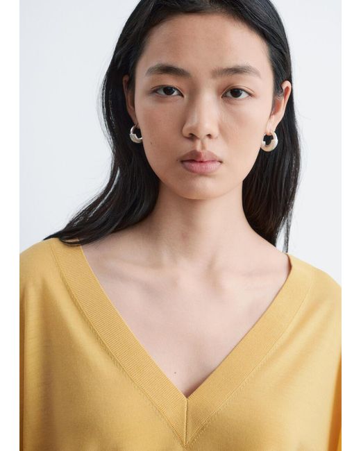 & Other Stories Blue Oversized Merino Wool Jumper