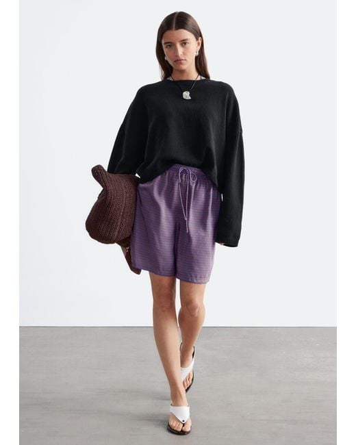 & Other Stories Black Cotton Jumper