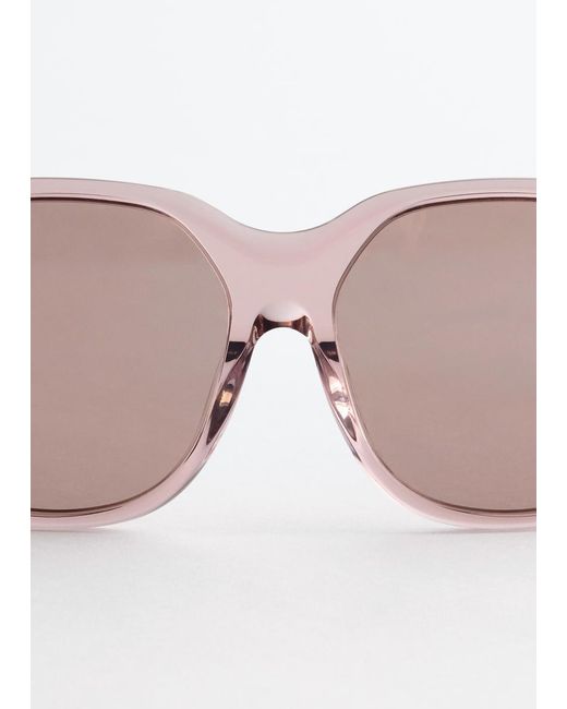& Other Stories White Square-Frame Sunglasses