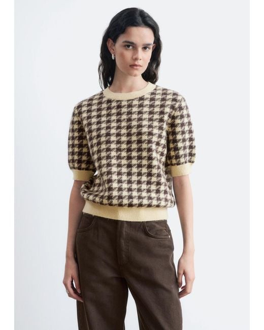 & Other Stories Yellow Mohair Blend Top