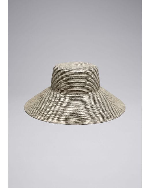 & Other Stories Black Woven Straw Hat