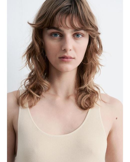 & Other Stories White Scoop-Neck Tank Top