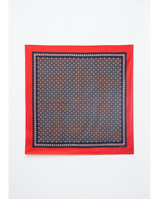 & Other Stories Red Printed Silk Scarf