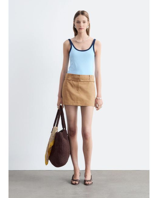 & Other Stories Blue Scoop-Neck Tank Top