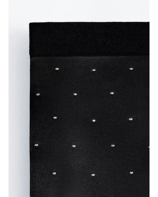 & Other Stories Black Sheer Dotted Socks