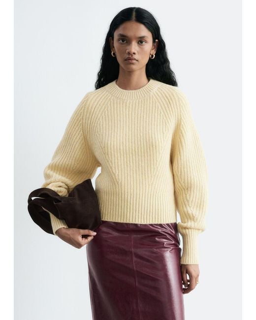 & Other Stories Yellow Wool-Cotton Jumper