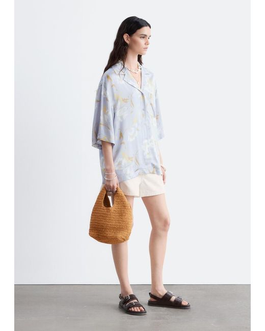 & Other Stories White Oversized Resort Shirt