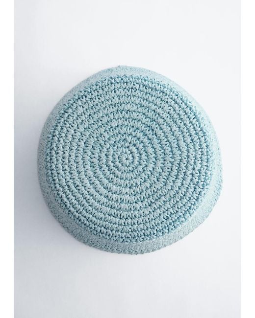 & Other Stories Black Woven Straw Hat