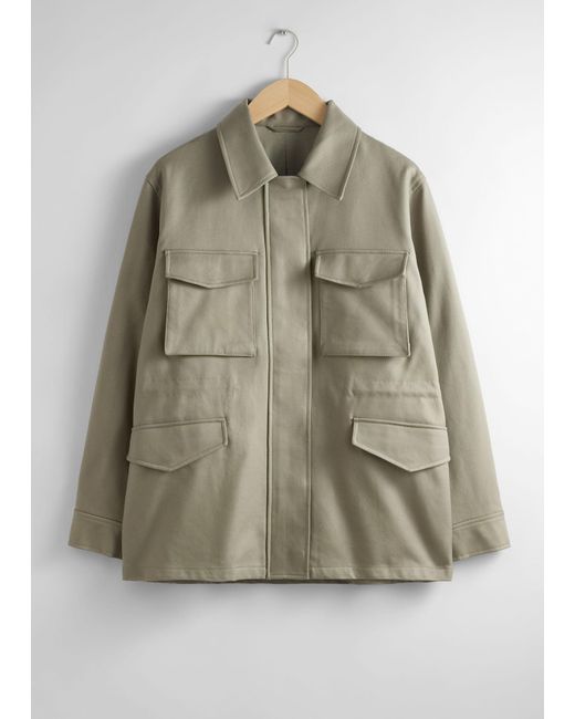 & Other Stories Gray Utility-Jacke