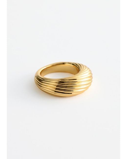 & Other Stories Metallic Fluted Ring