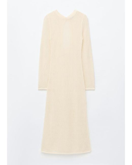 & Other Stories White Open-Knit Cotton Dress
