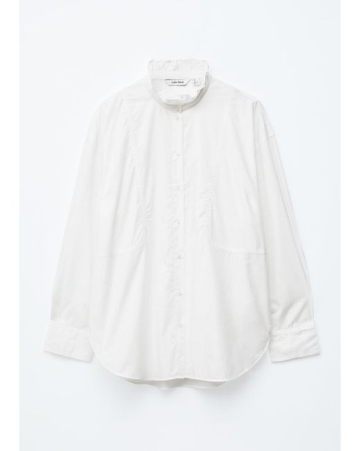 Chemise Longue En Coton À Col Montant & Other Stories en coloris White