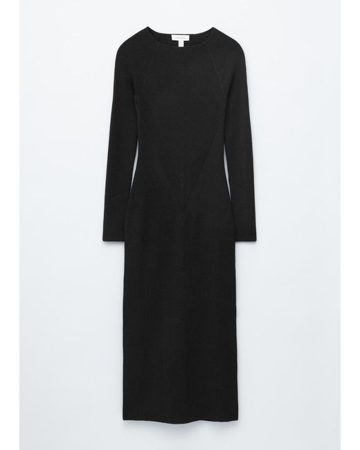 & Other Stories White Rib-Knitted Long Dress