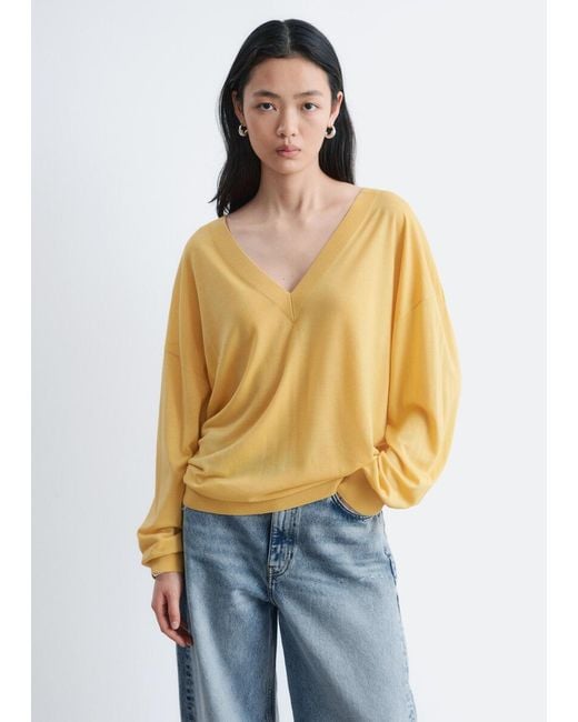 & Other Stories Blue Oversized Merino Wool Jumper