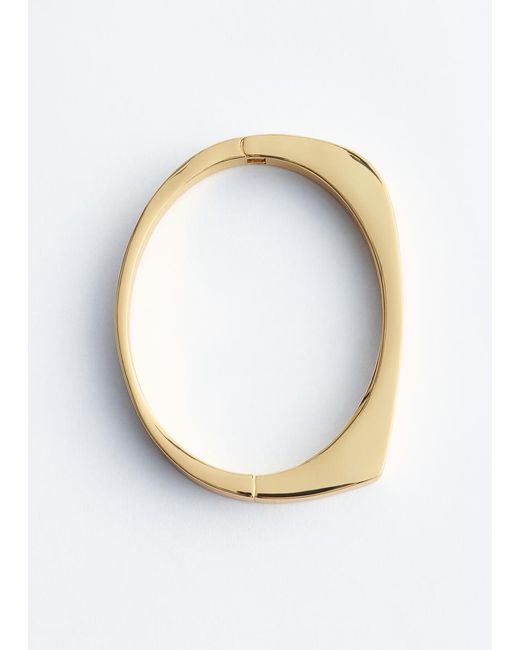 & Other Stories Blue Angular Bangle Bracelet