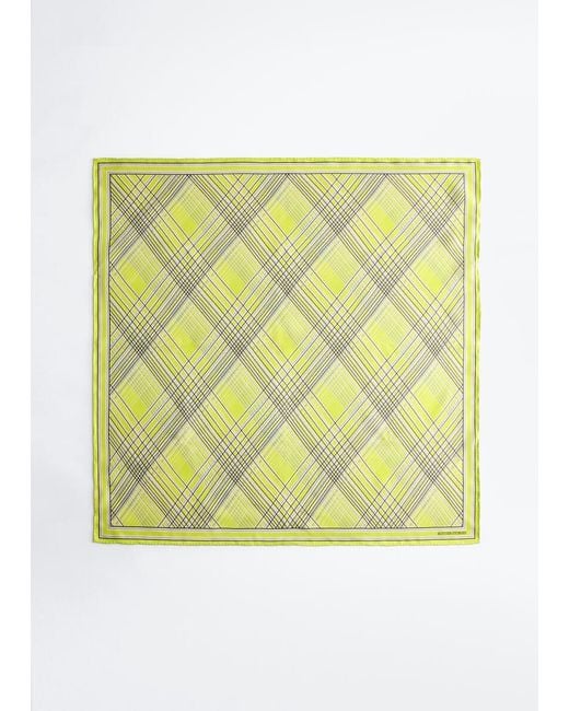& Other Stories Yellow Printed Silk Scarf