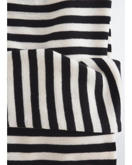 & Other Stories White Wool Mock-Neck Top
