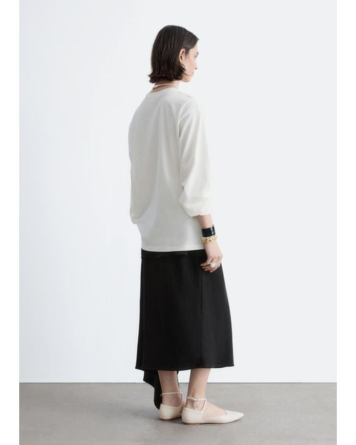 & Other Stories White Long-Sleeve Jersey Top