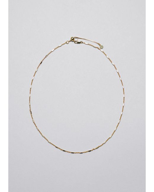 & Other Stories White Delicate Chain Necklace