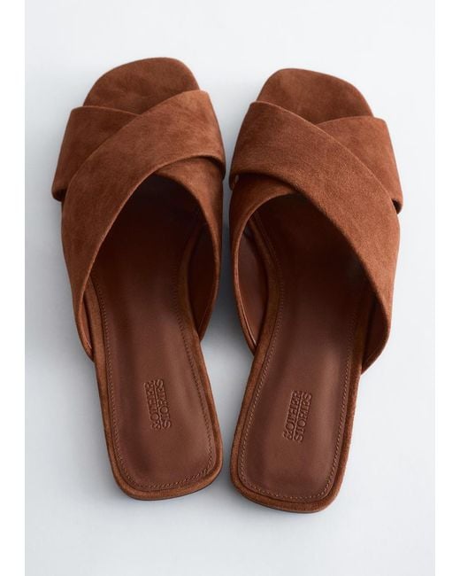 & Other Stories Brown Crossover Sandals