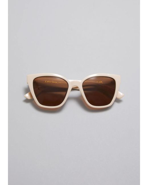& Other Stories Brown Cat Eye Sunglasses