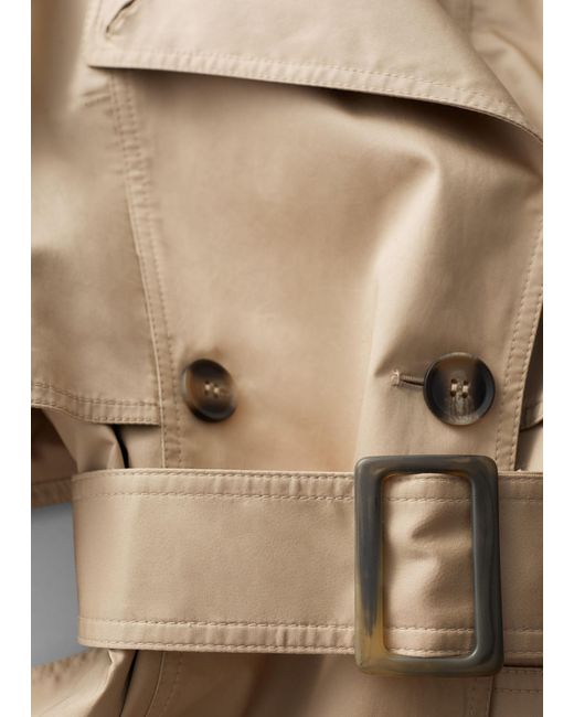 & Other Stories Natural Buckle-belt Trench Coat