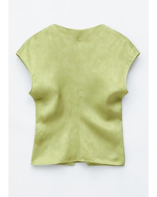 & Other Stories Green Textured Sleeveless Top