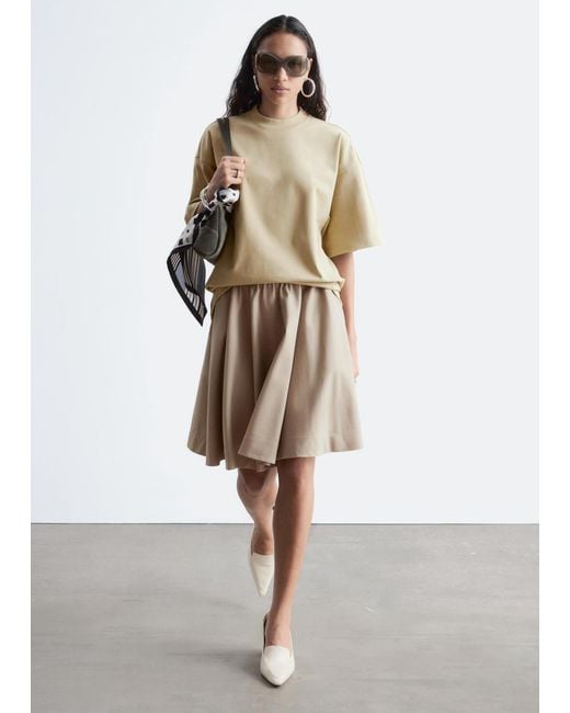 & Other Stories Natural Oversized Cotton T-Shirt