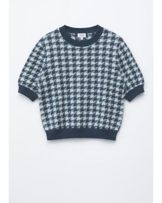 & Other Stories Blue Mohair Blend Top