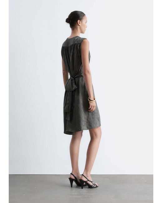 & Other Stories White Jacquard Mini Dress
