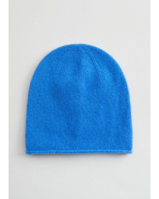 & Other Stories Blue Cashmere Beanie