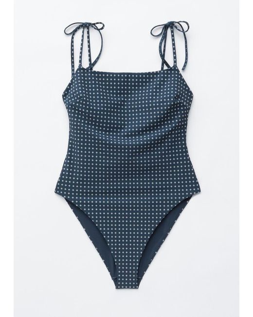 & Other Stories Blue Tie-Strap Swimsuit